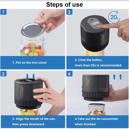 Electric Mason Jar Vacuum Sealer Kit