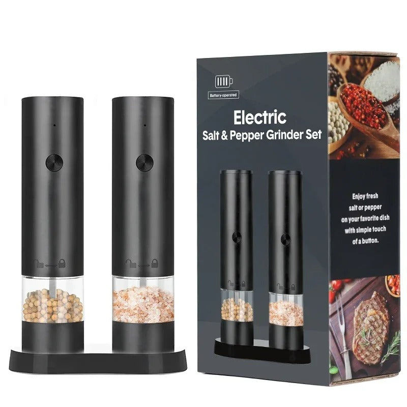 Electric Salt And Pepper Grinder Set