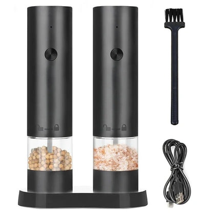 Electric Salt And Pepper Grinder Set